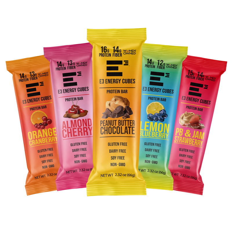 Load image into Gallery viewer, E3 Energy Cubes - 5 Flavor Variety Pack (12 bars)