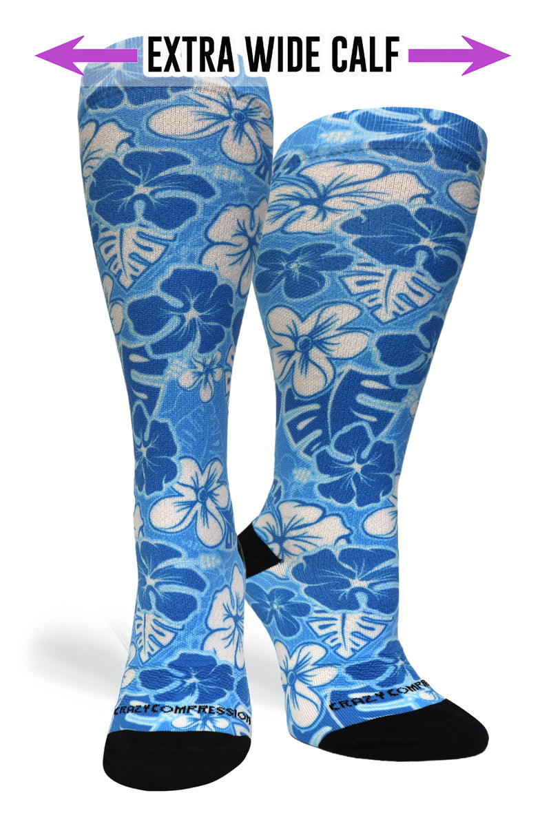 Load image into Gallery viewer, Crazy Compression - Aloha Blue - (Standard & Extra Wide)