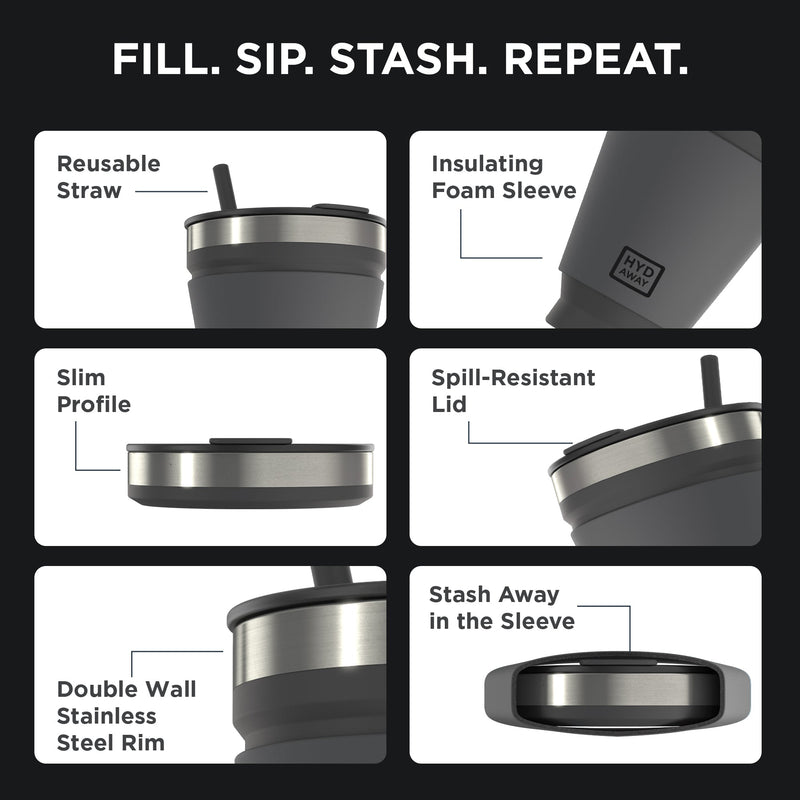 Load image into Gallery viewer, Hydaway - Collapsible Insulated Drink Tumbler