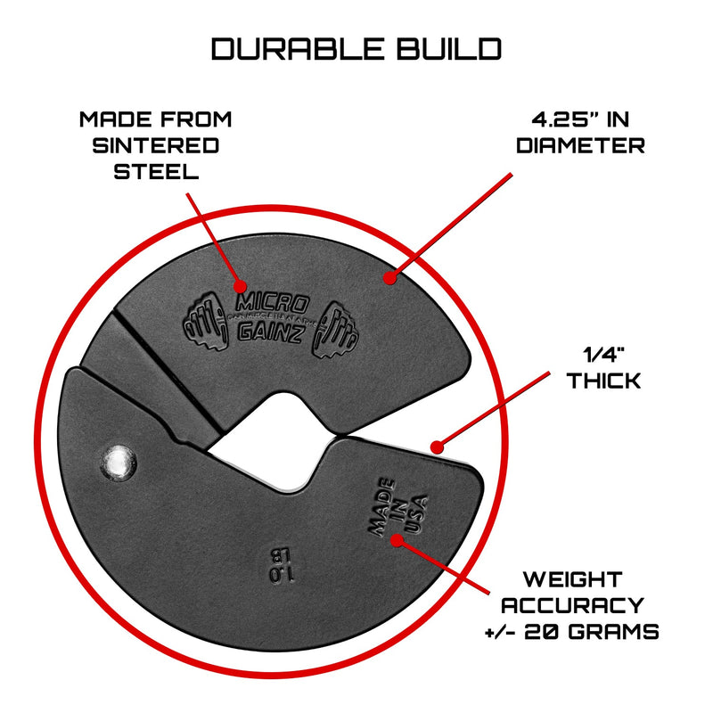 Load image into Gallery viewer, Micro Gainz - Quad Pack of 1, 1.25, 2.5, & 3.75 LB Dumbbell Fractional Weight Plates