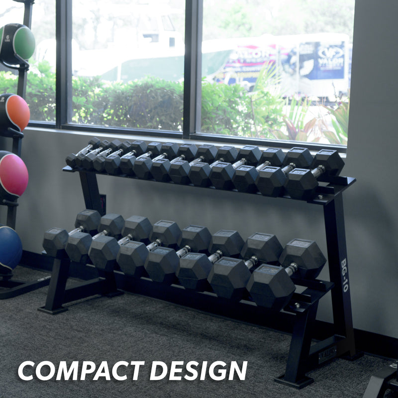 Load image into Gallery viewer, Valor Fitness - Dumbbell 2 Tier Storage Rack