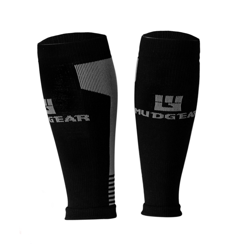 Load image into Gallery viewer, Mudgear - Compression Calf Sleeves (Black/Gray)