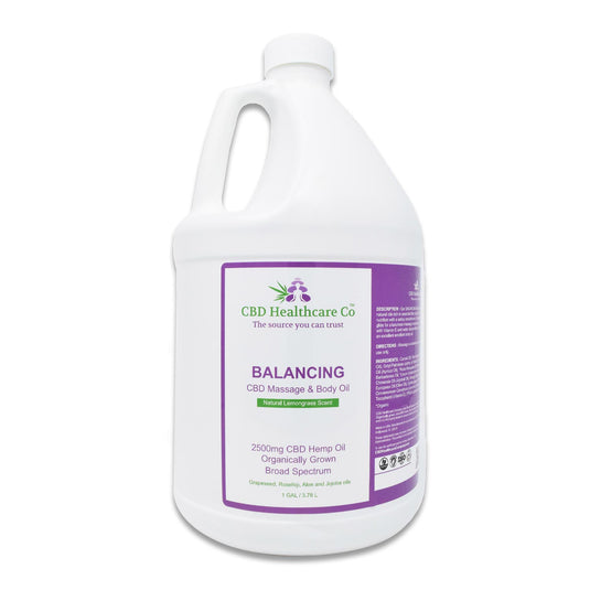 CBD Healthcare Company - Balancing CBD Massage & Body Oil with Lemongrass