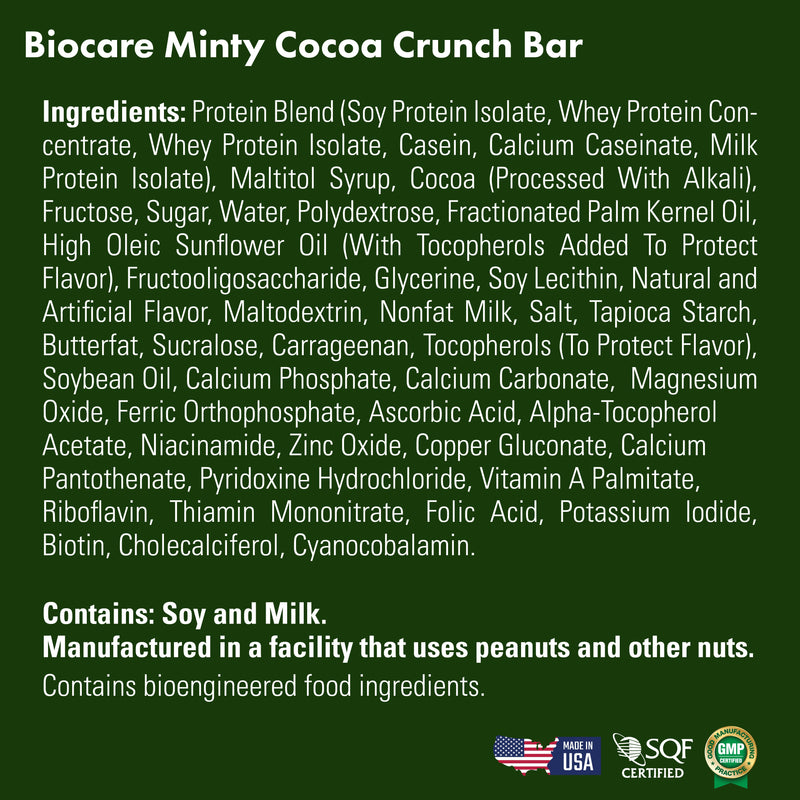 Load image into Gallery viewer, Biocare - 15G Protein Minty Cocoa Crunch Bar