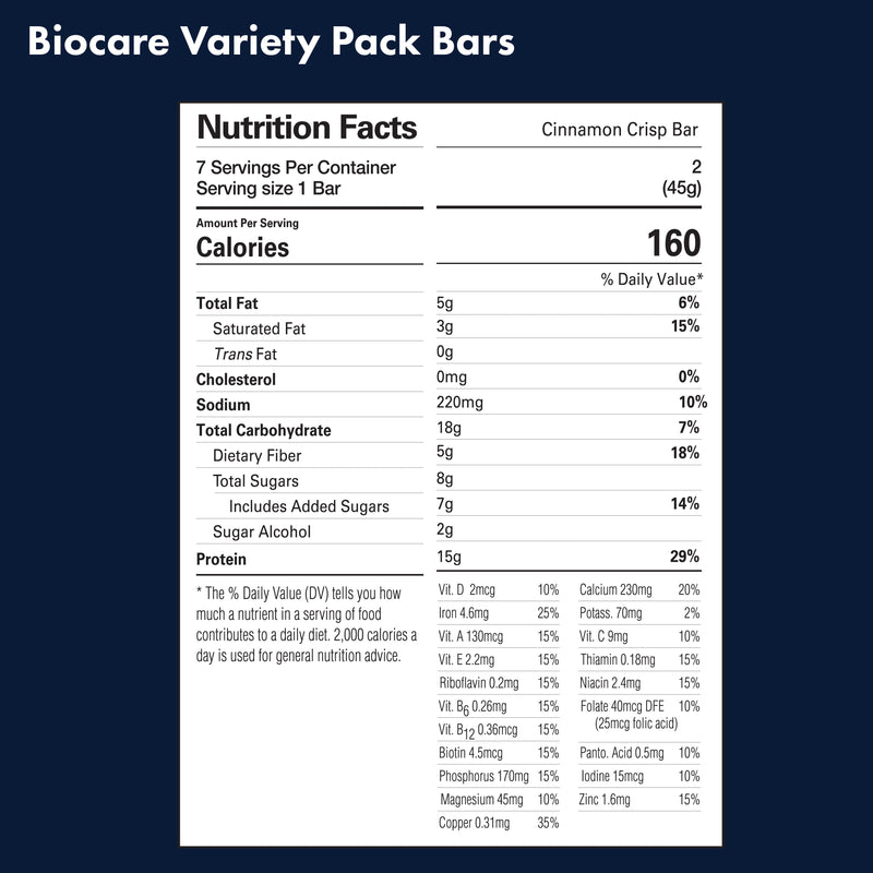 Load image into Gallery viewer, Biocare - 15G Protein Bars Variety Pack (7-Count)