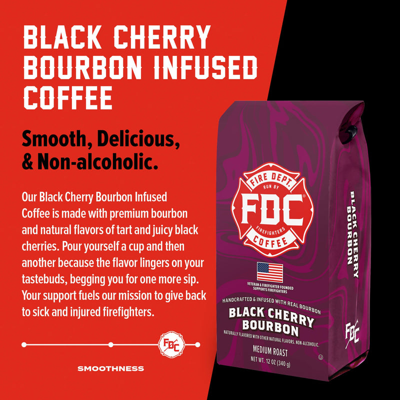 Load image into Gallery viewer, Fire Department Coffee - Black Cherry Bourbon Infused Coffee