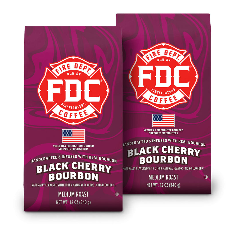 Load image into Gallery viewer, Fire Department Coffee - Black Cherry Bourbon Infused Coffee