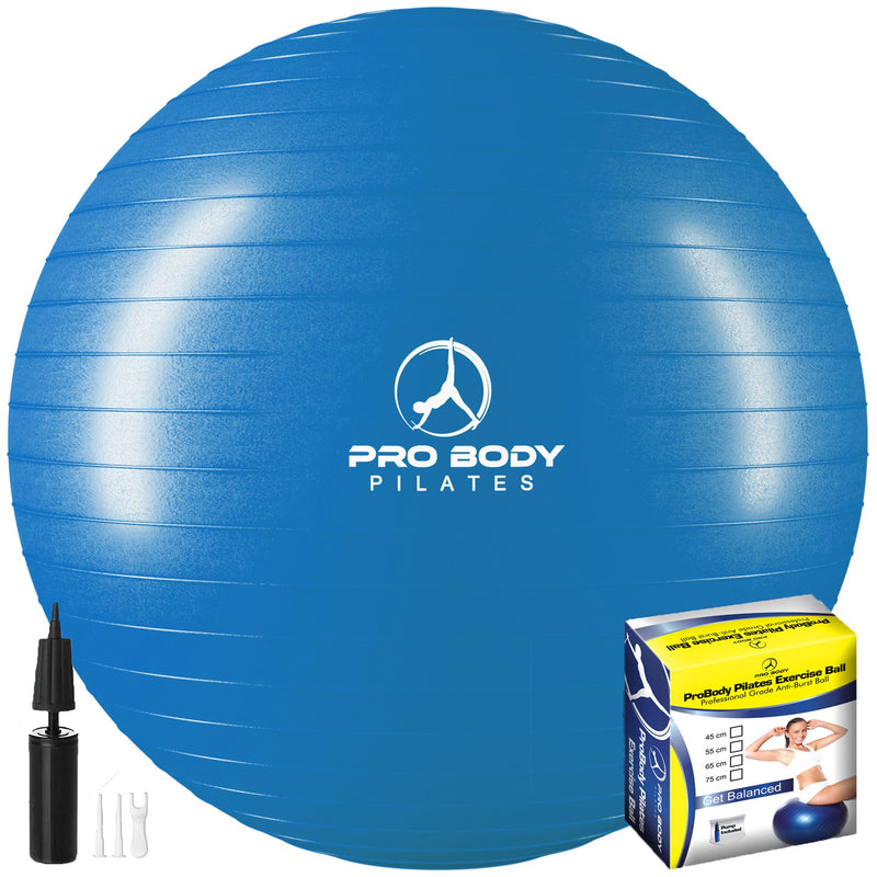 Load image into Gallery viewer, ProBody Pilates - Yoga Ball for Pregnancy, Fitness, Balance, Workout at Home, Office and Physical Therapy (Blue)