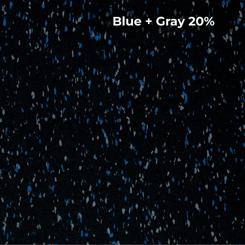 Load image into Gallery viewer, Blue + Gray 20% rubber flooring swatch