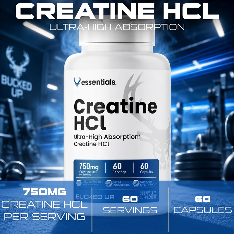 Load image into Gallery viewer, Bucked Up - Creatine HCl (CON-CRĒT) Capsules - Benefits