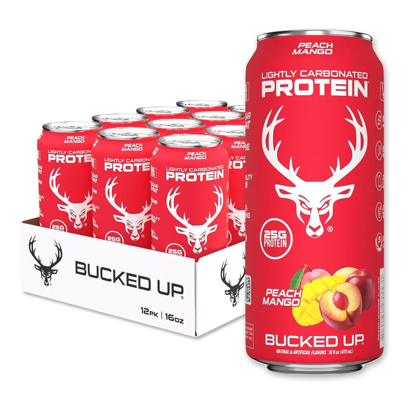 Load image into Gallery viewer, Bucked-Up-Protein-Drink-Peach-Mango