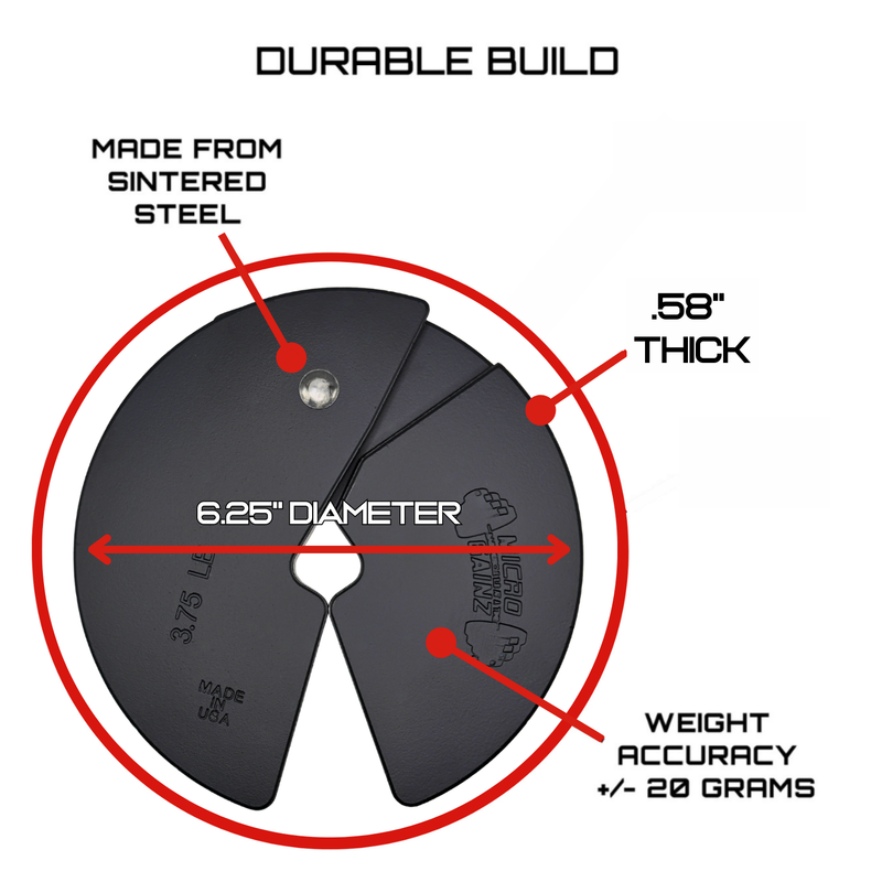 Load image into Gallery viewer, Micro Gainz - Quad Pack of 1, 1.25, 2.5, & 3.75 LB Dumbbell Fractional Weight Plates