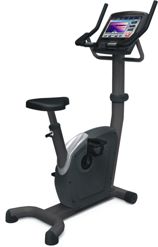 Muscle D Fitness - Commercial Upright Bike - Touch Screen - Adjustable Seat - Contact Heart Rate