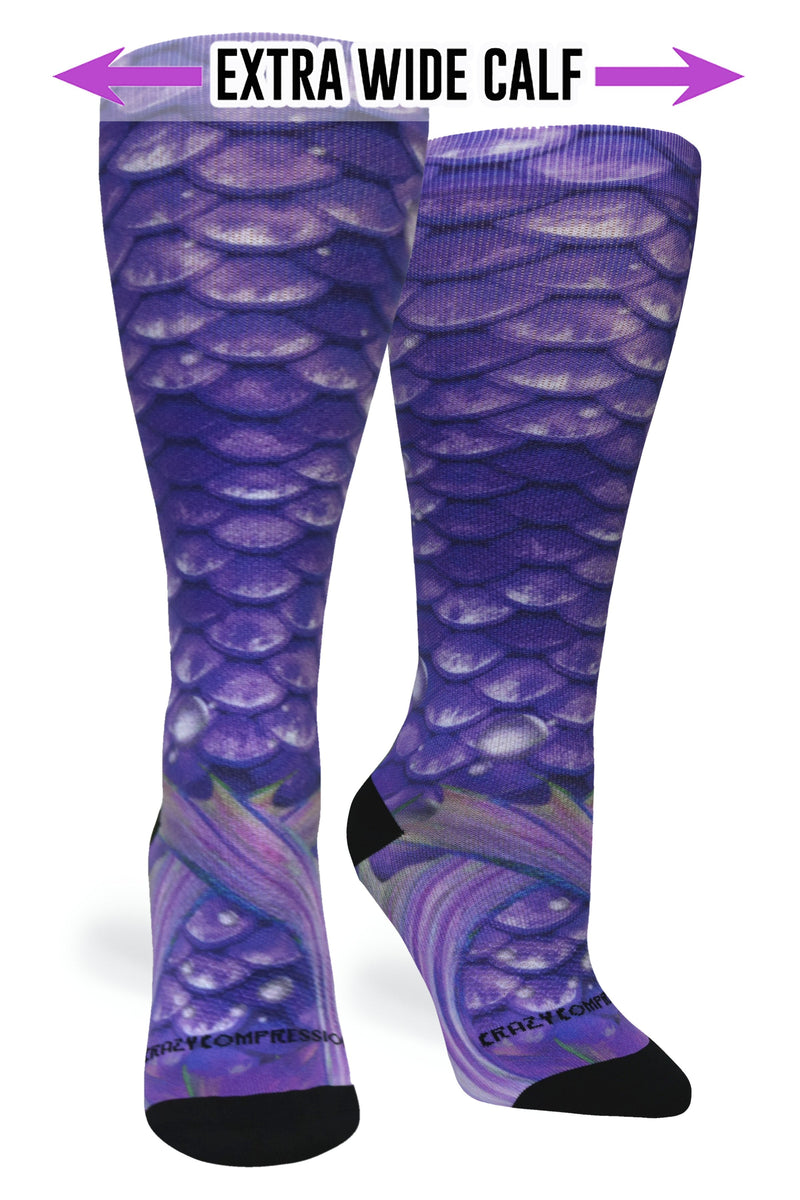 Load image into Gallery viewer, Crazy Compression - Active Mermaid Purple - (Standard & Extra Wide)