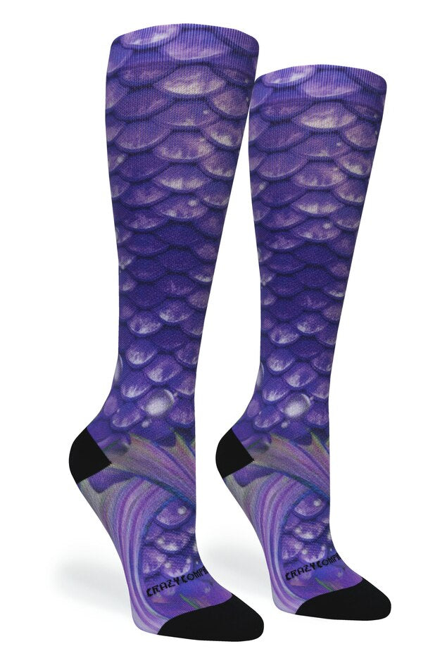 Load image into Gallery viewer, Crazy Compression - Active Mermaid Purple - (Standard & Extra Wide)