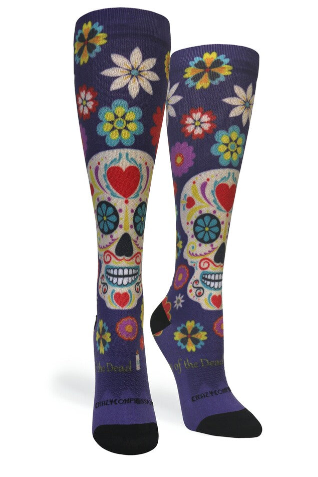 Load image into Gallery viewer, Crazy Compression - Calavera Purple (Standard & Extra Wide)
