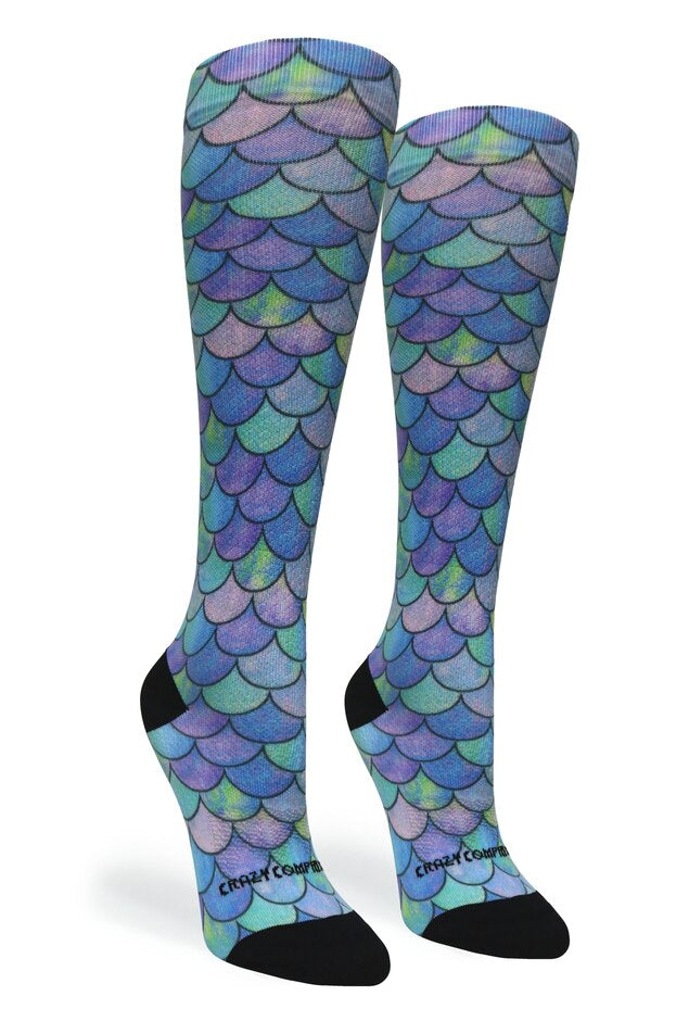 Load image into Gallery viewer, Crazy Compression - Mermaid Teal (Standard & Extra Wide)