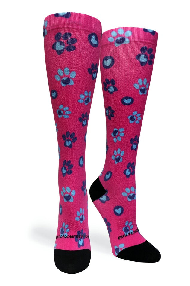 Load image into Gallery viewer, Crazy Compression - Pet Paw Love - (Standard & Extra Wide)