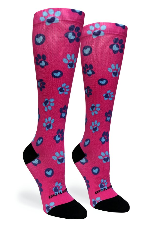 Load image into Gallery viewer, Crazy Compression - Pet Paw Love - (Standard & Extra Wide)