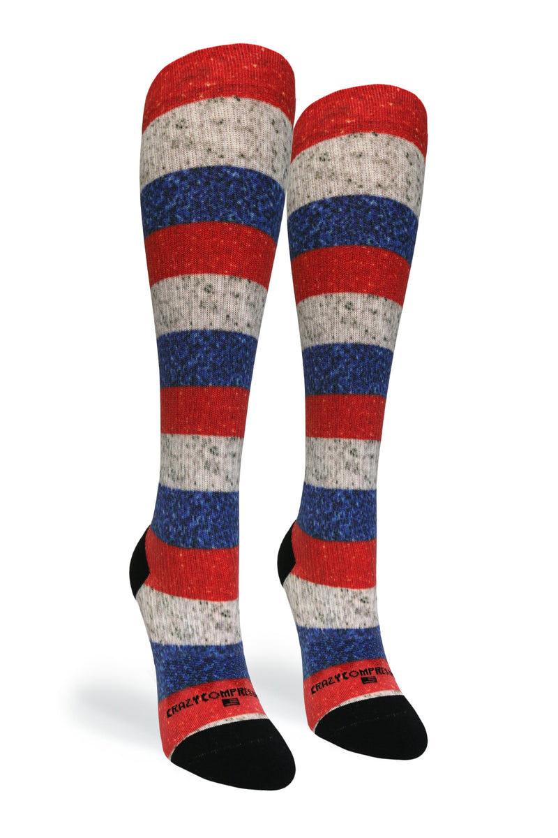 Load image into Gallery viewer, Crazy Compression - Stripe USA - (Standard & Extra Wide)