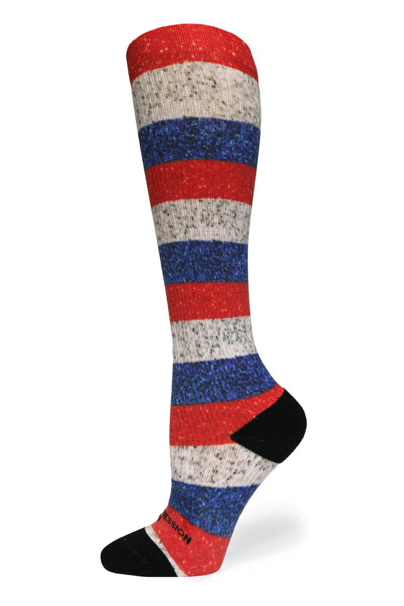 Load image into Gallery viewer, Crazy Compression - Stripe USA - (Standard & Extra Wide)