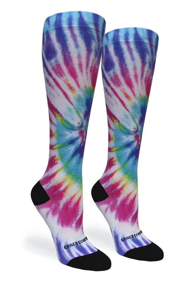 Load image into Gallery viewer, Crazy Compression - Tie Dye Rainbow - (Standard & Extra Wide)