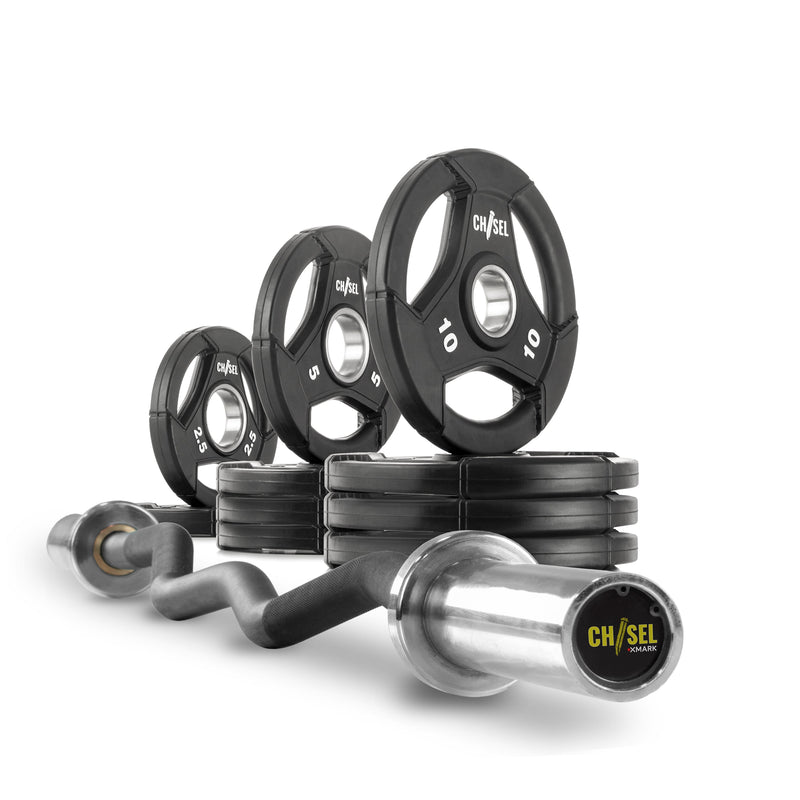 Load image into Gallery viewer, XMARK - Chisel Olympic Weight Plates and Curl Barbell Sets