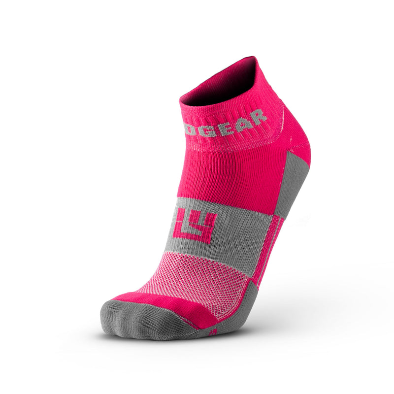 Load image into Gallery viewer, MudGear - Quarter Crew Trail Socks (Pink/Gray, 2-Pair Pack)