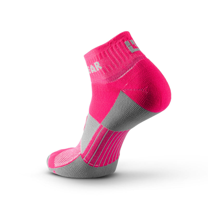 Load image into Gallery viewer, MudGear - Quarter Crew Trail Socks (Pink/Gray, 2-Pair Pack)
