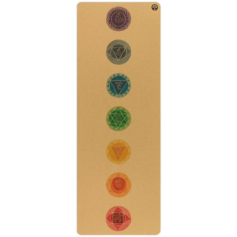 Load image into Gallery viewer, Yoloha Yoga - Chakras Aura Cork Yoga Mat