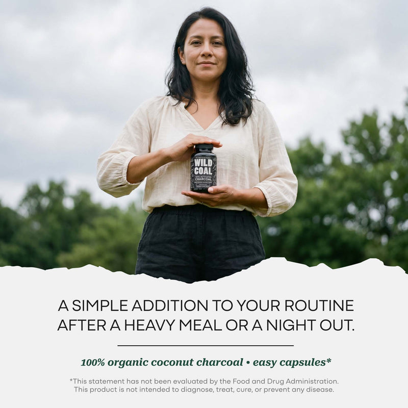 Load image into Gallery viewer, Wild Foods - Activated Charcoal Capsules - Vitamins & Supplements