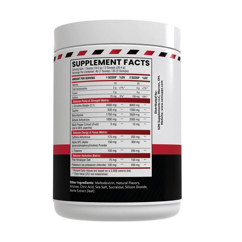 Load image into Gallery viewer, Szn Supplements - Takeover Pre Workout