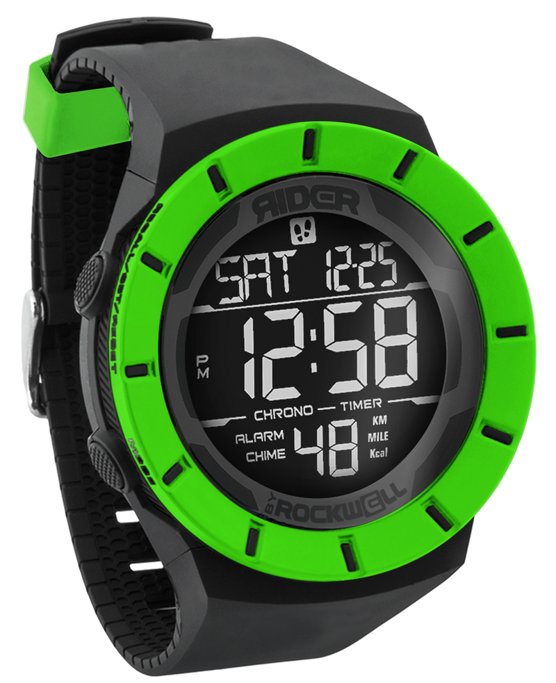 Load image into Gallery viewer, Rockwell Time - Coliseum Fit™ Halo Edition (Black/Green) Watch