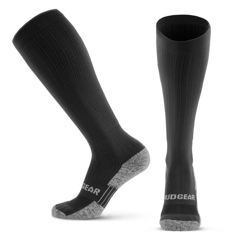 Load image into Gallery viewer, MudGear - tall compression socks tactical line (all black)