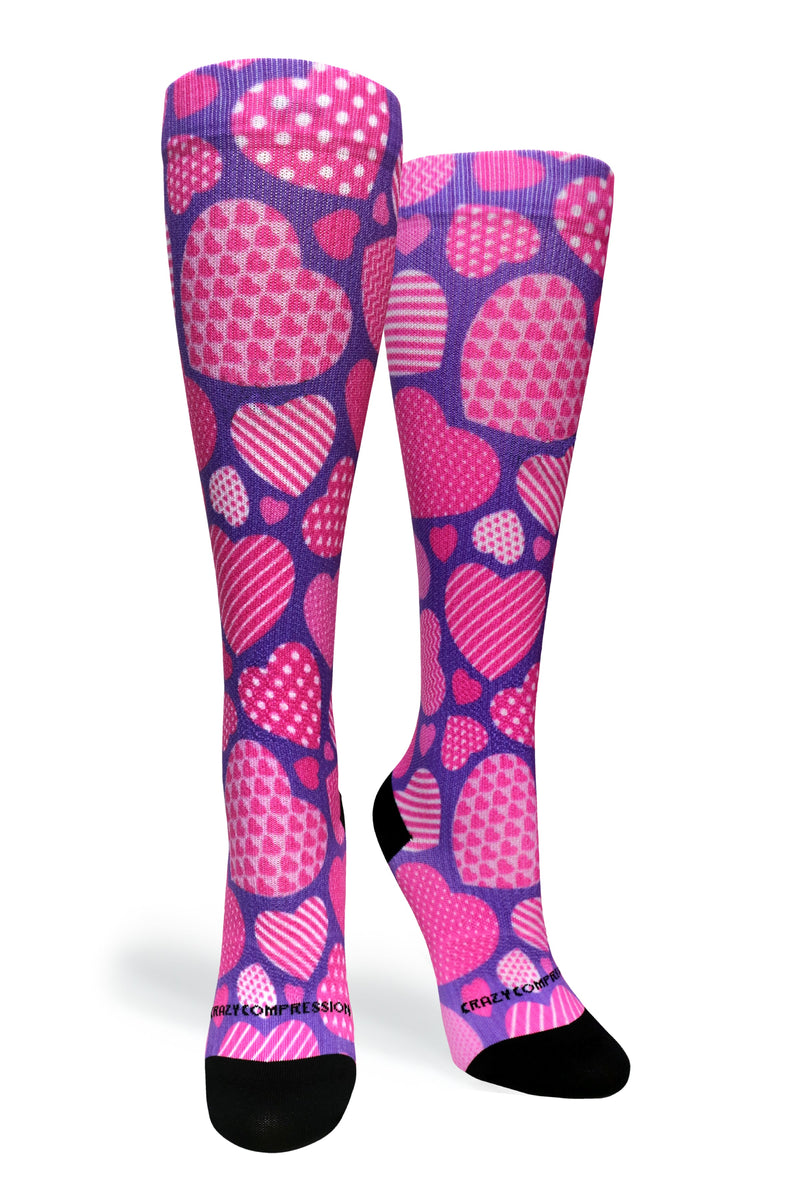 Load image into Gallery viewer, Crazy Compression - Crazy Hearts - (Standard & Extra Wide)