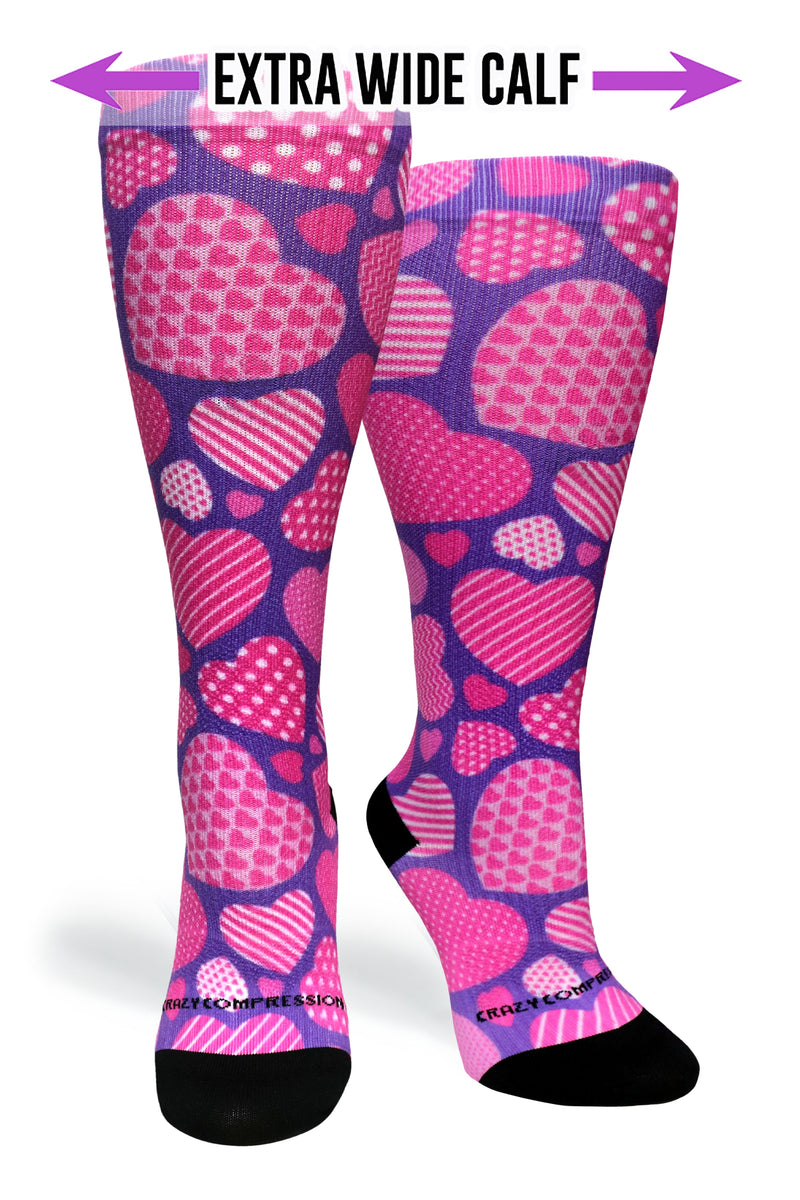 Load image into Gallery viewer, Crazy Compression - Crazy Hearts - (Standard & Extra Wide)