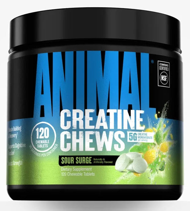 Load image into Gallery viewer, tub of Animal Creatine Chews Sour Surge flavor