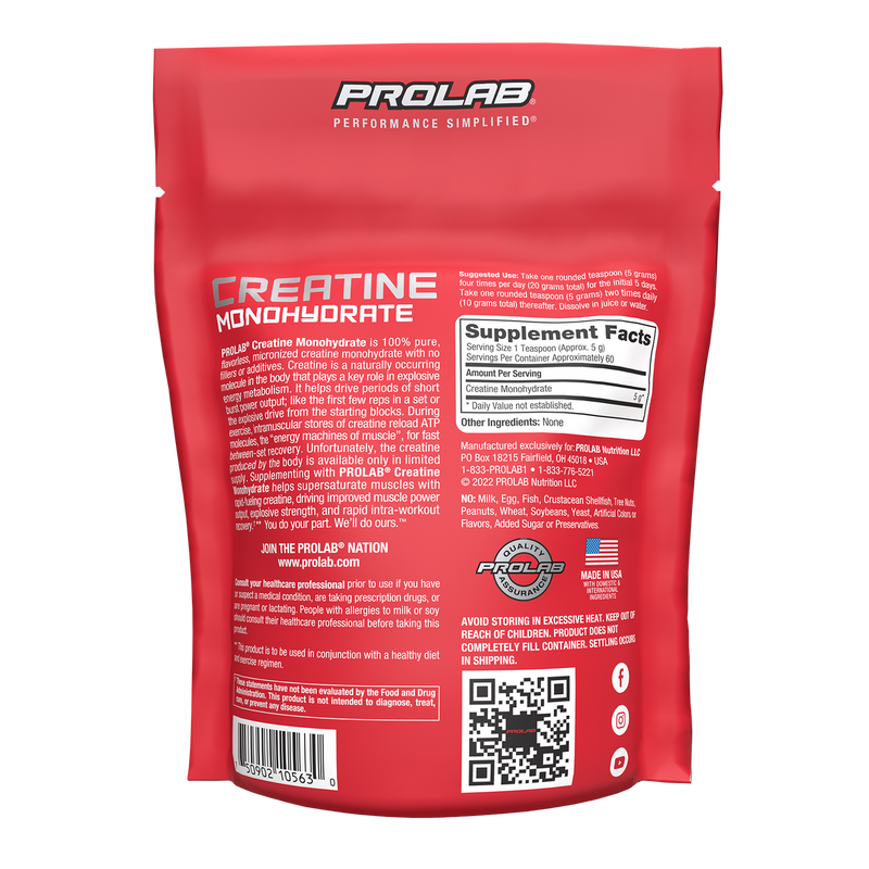 Load image into Gallery viewer, Prolab Nutrition - Micronized Creatine Monohydrate Powder