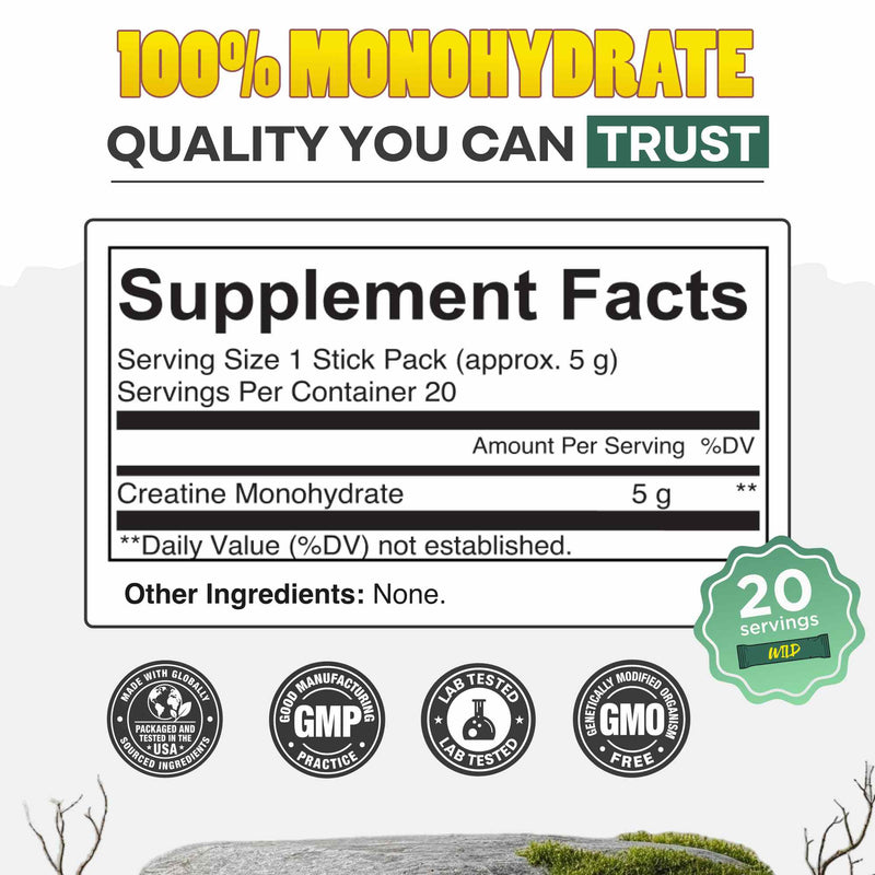 Load image into Gallery viewer, Wild Foods - Creatine Monohydrate - Vitamins & Supplements