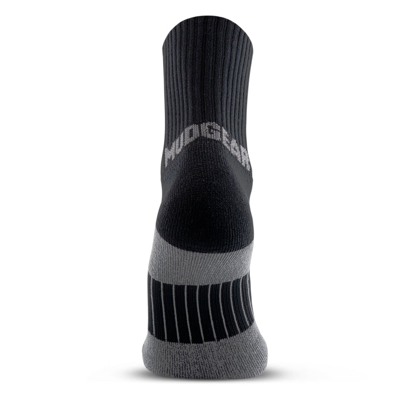 Load image into Gallery viewer, MudGear - 5" Crew Height Trail Running Sock (Black/Gray)