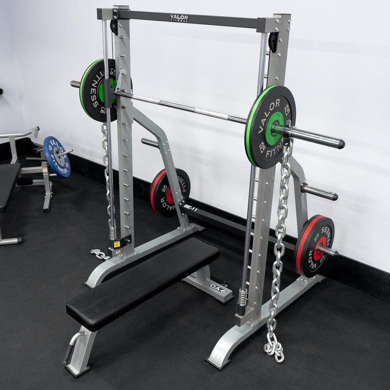 Load image into Gallery viewer, Valor Fitness - Smith Machine with Olympic Storage Pegs