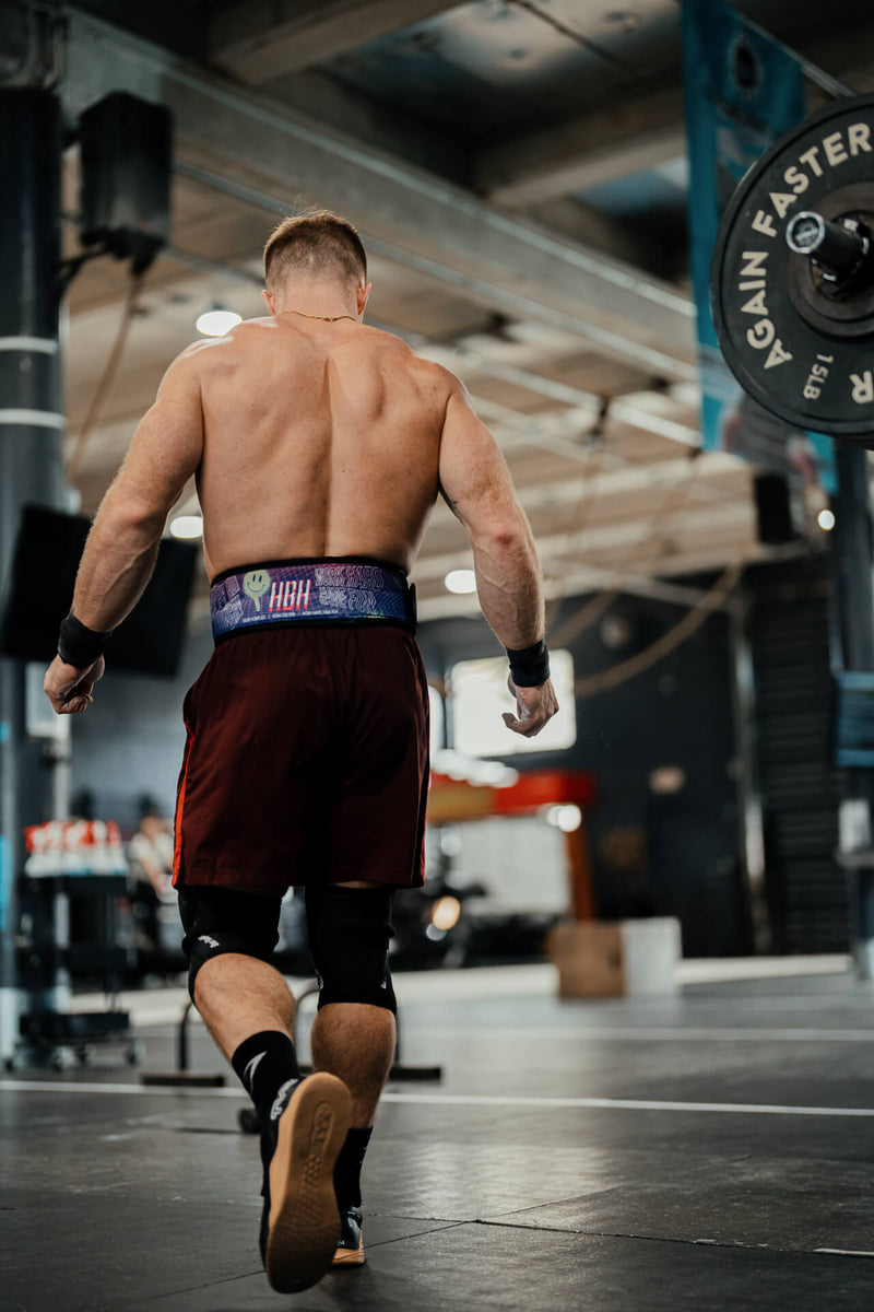 Load image into Gallery viewer, Bear KompleX - "APEX" Premium Leather Belt - Noah Ohlsen "Happy But Hungry" - Weight Belt