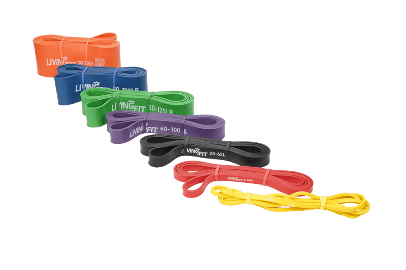 Load image into Gallery viewer, Set of resistance bands in various colors on a black background