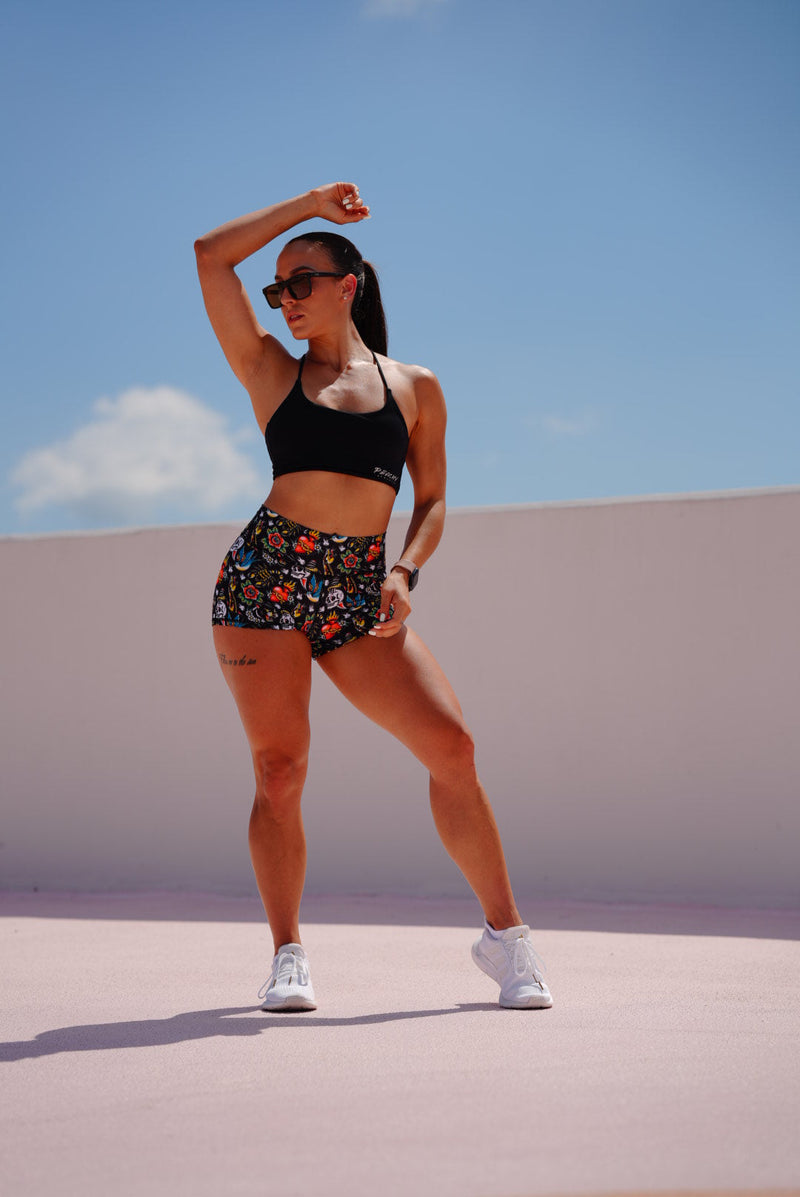 Load image into Gallery viewer, Peachy Athletic - Tatted & Torn Squat-Proof Gym Shorts - Unicorn Collection