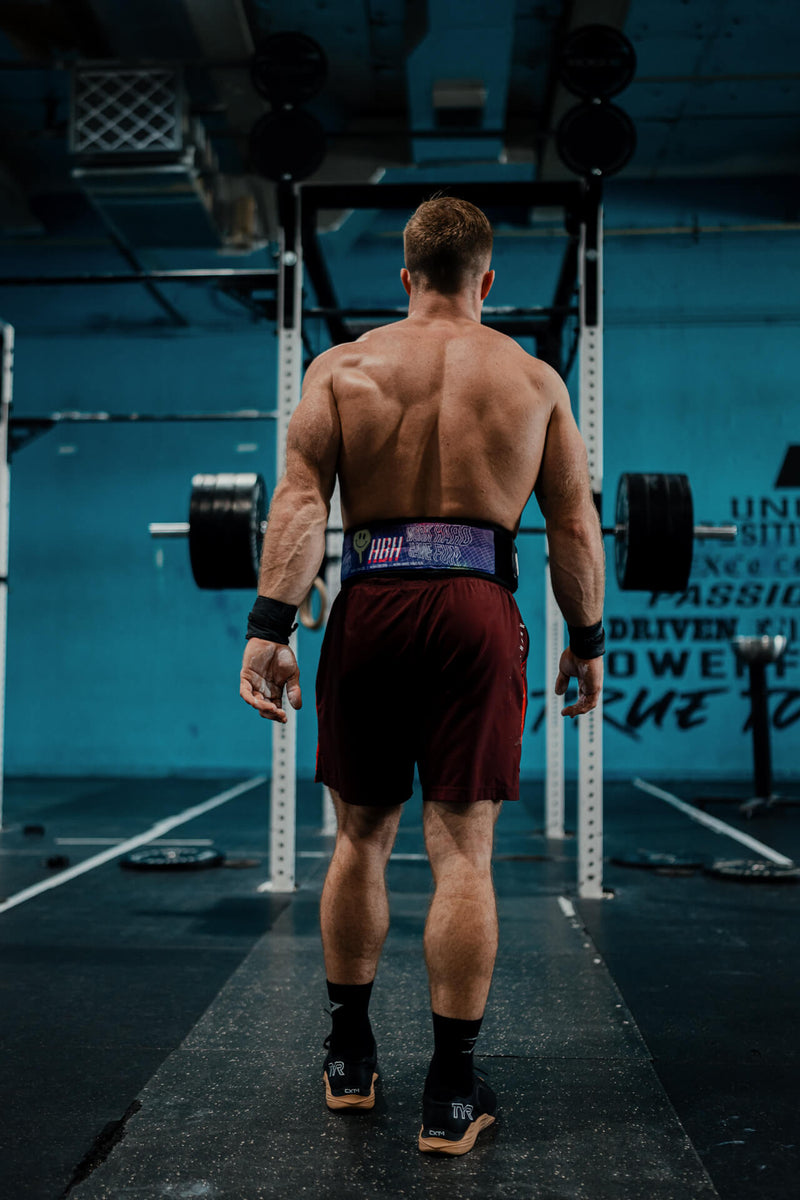 Load image into Gallery viewer, Bear KompleX - "APEX" Premium Leather Belt - Noah Ohlsen "Happy But Hungry" - Weight Belt