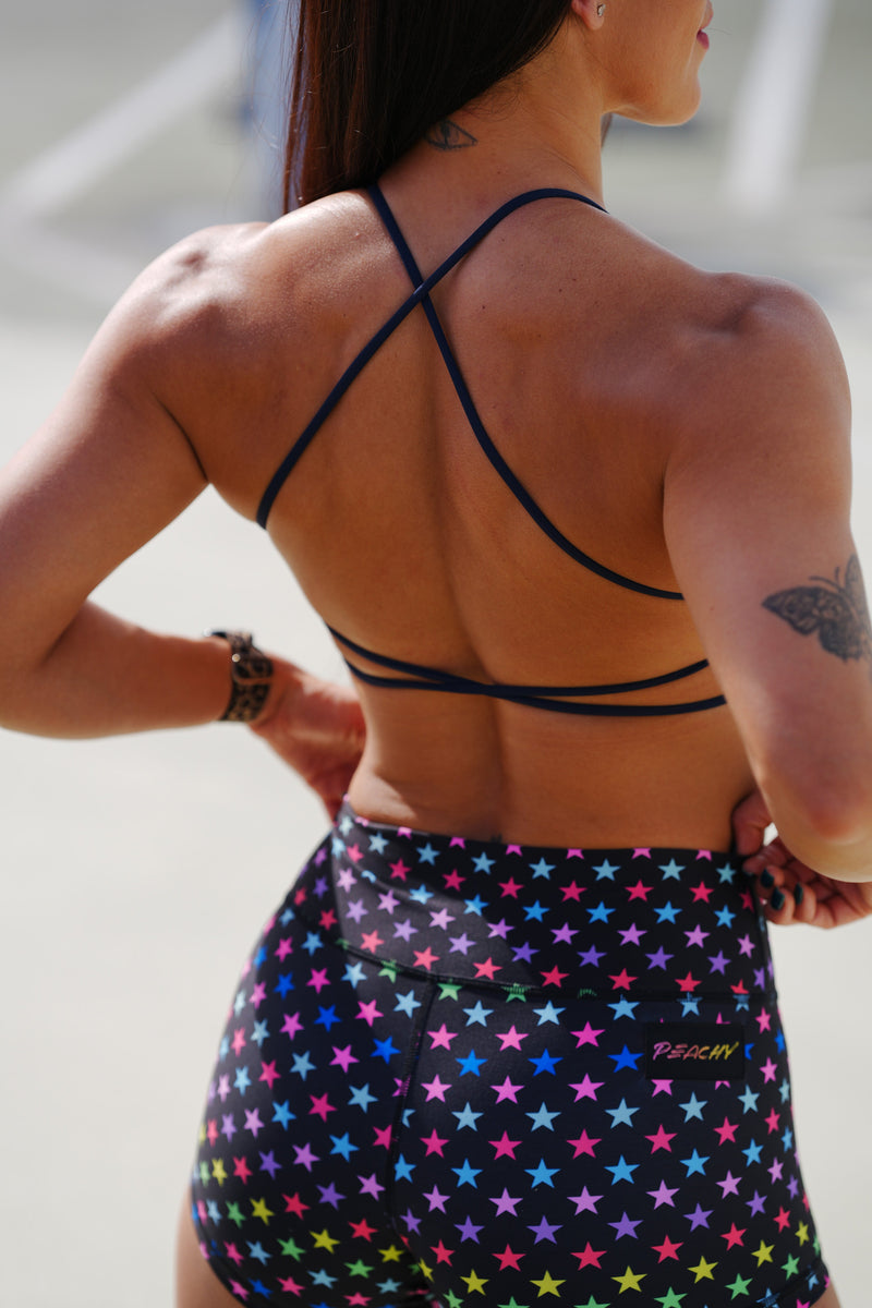 Load image into Gallery viewer, Peachy Athletic - Starry Nova Squat-Proof Gym Shorts