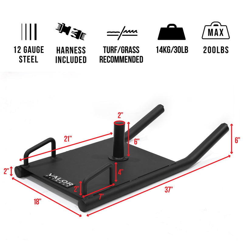 Load image into Gallery viewer, Valor Fitness - Agility Sled Push Pull Drag w/ Shoulder Harness