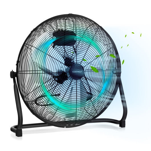 Load image into Gallery viewer, LuxuryLifeWay Online Store - 3-Speed High Velocity Floor Fan with Adjustable Tilt Angle and Handle-Black