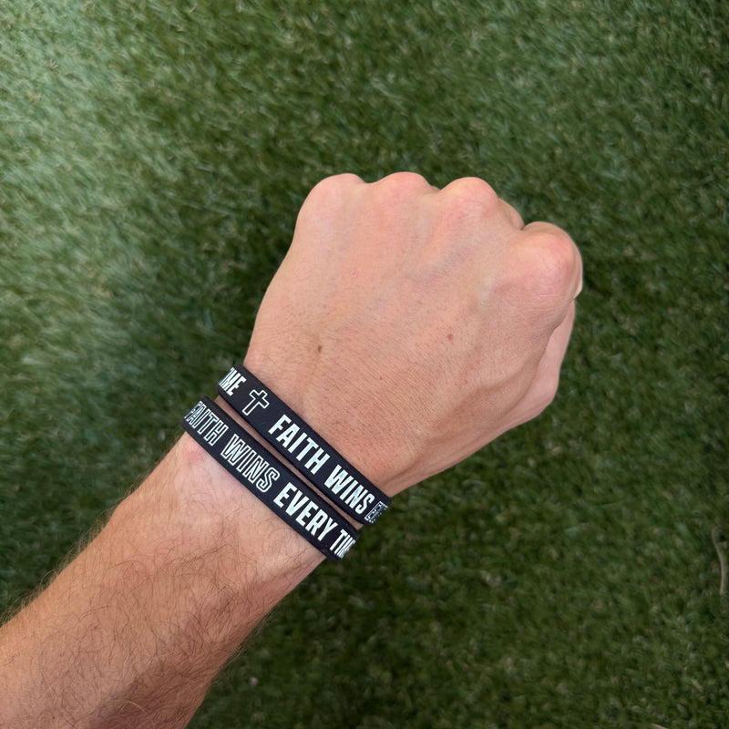 Load image into Gallery viewer, Elite Athletic Gear - FAITH WINS EVERY TIME Wristband