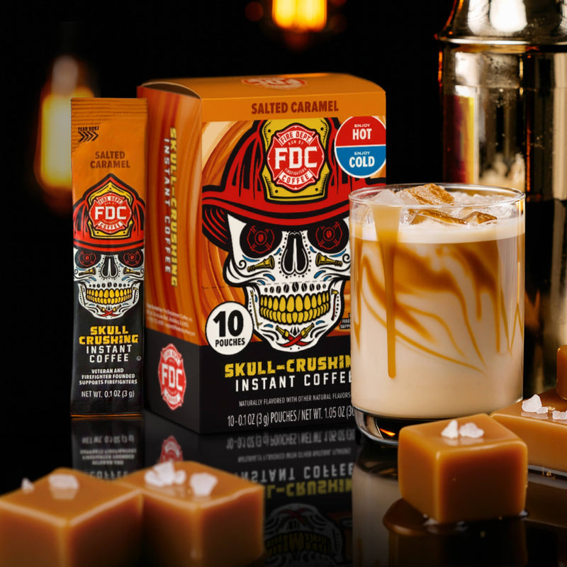 Load image into Gallery viewer, Fire Department Coffee - Salted Caramel Skull-Crushing Instant Coffee